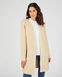 Gilet long maille fantaisie