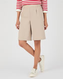 Short enfilable mélange lin et viscose