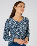 T-shirt maille chaude fleurie