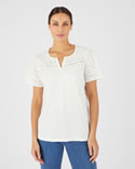 T-shirt broderie anglaise pur coton