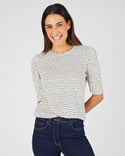 T-shirt maille rayures fantaisie