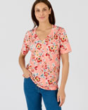 T-shirt fleuri *fibres viscose Lenzing™ EcoVero™