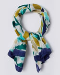 Carré pure soie motif floral