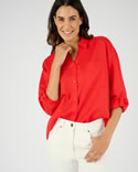 Chemise mélange lin et coton