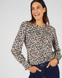 T-shirt maille chaude animalier