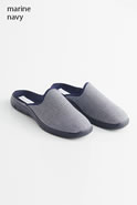 Mules effet chambray