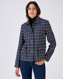 Veste en tweed avec fils brillants