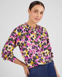 Blouse col volanté pure viscose Lenzing™ EcoVero™