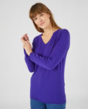 Pull col V en pur cachemire