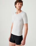 T-shirt col rond manches courtes fine côte Thermolactyl