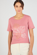 T-shirt brodé pur coton