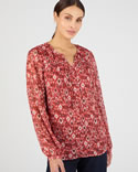 Blouse en voile imprimé