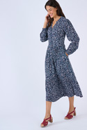 Robe longue pure viscose reliéfée