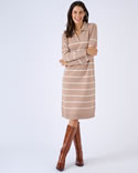 Robe-pull col polo rayée