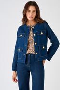 Veste en jean à boutons chic