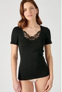 T-shirt manches courtes guipure Thermolactyl