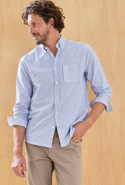 Chemise rayée Oxford.