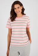 T-shirt rayé en pur coton