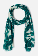 Foulard pur coton feuillages