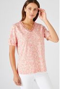 T-shirt recyclé coton mélangé imprimé fleuri