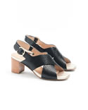 Sandales cuir chèvre à talon