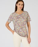 T-shirt maille dévorée imprimée