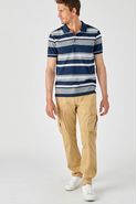 Polo maille jersey rayée