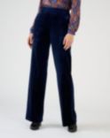 Pantalon large en velours stretch