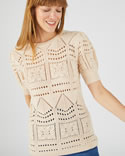 Pull maille ajourée