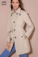 Trench gabardine de coton