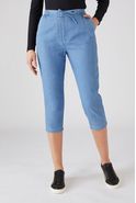 Pantacourt - Toile Chambray, pur coton
