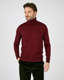 Pull col roulé maille jersey laine mélangée Thermolactyl
