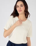 T-shirt maille fantaisie reliéfée