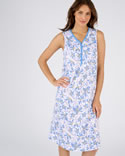 Chemise de nuit sans manches pur coton
