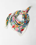 Foulard carré fleuri