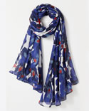 Foulard imprimé coquelicot