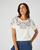 T-shirt impression reliefée pur coton
