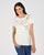 T-shirt à sequins motif végétal