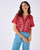 Blouse brodée en gaze de coton biologique