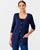 Gilet boutonné maille fine et détails pointelle