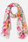 Foulard voile fleurs tropicales.