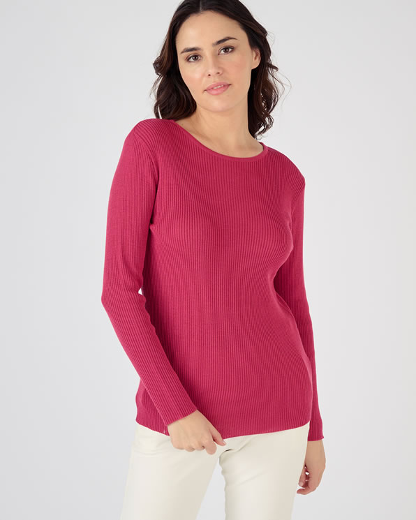 Pull en maille côtelée