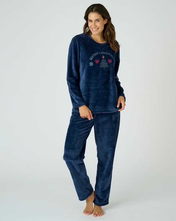 Pyjama en maille peluche reliefée Thermolactyl
