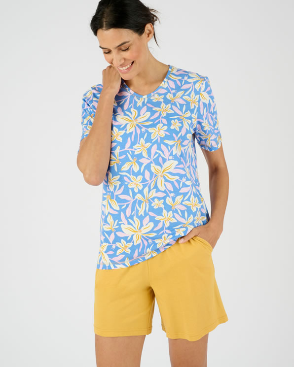 Pyjashort pur coton peigné