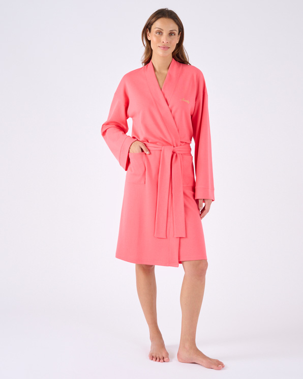 Robe de chambre en maille nid d'abeille