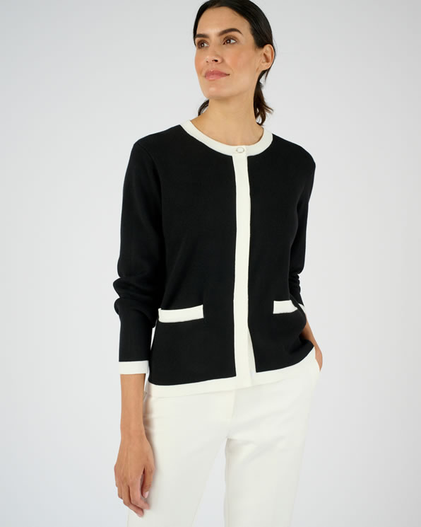 Cardigan-veste bicolore