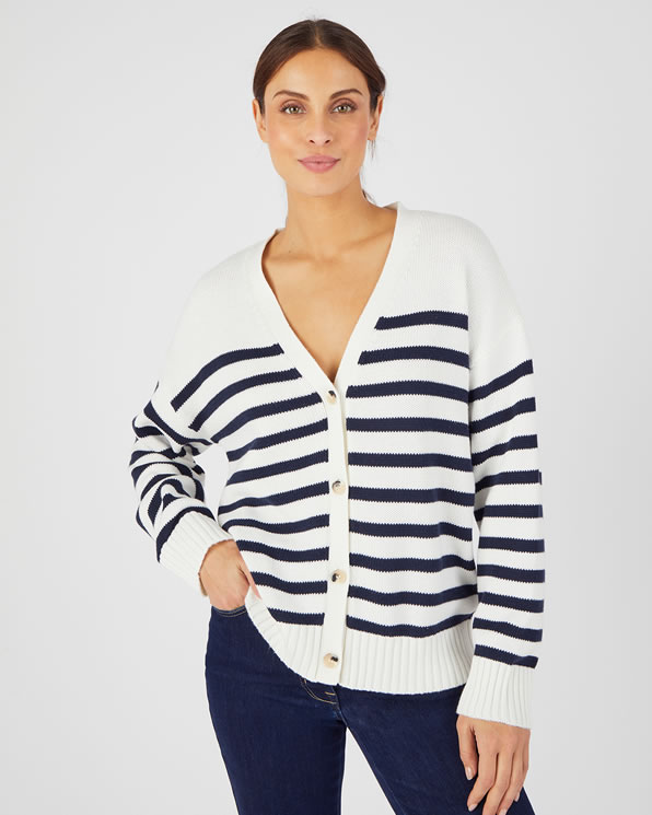 Gilet uni ou rayé esprit marin