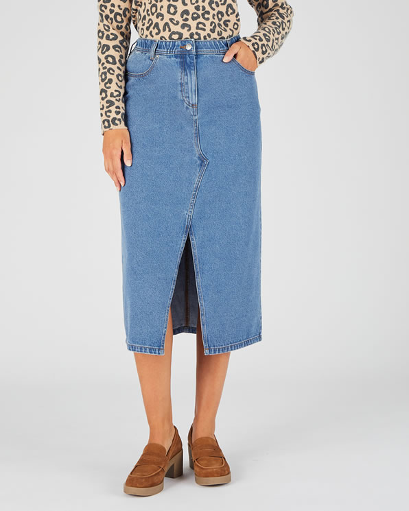 Jupe longue en jean