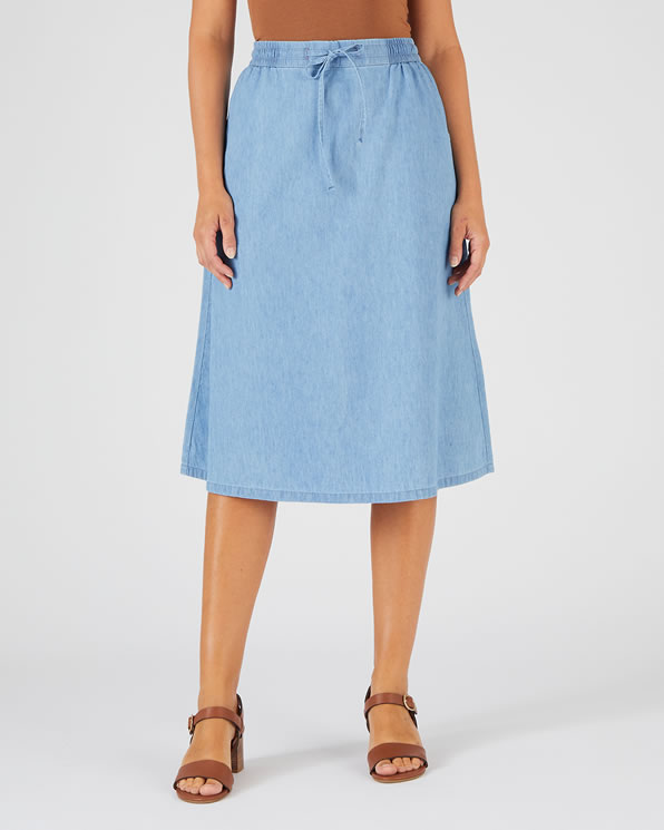 Jupe tissu chambray
