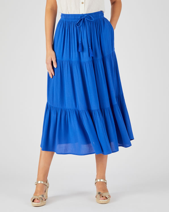 Jupe crépon fibres pure viscose Lenzing™ EcoVero™
